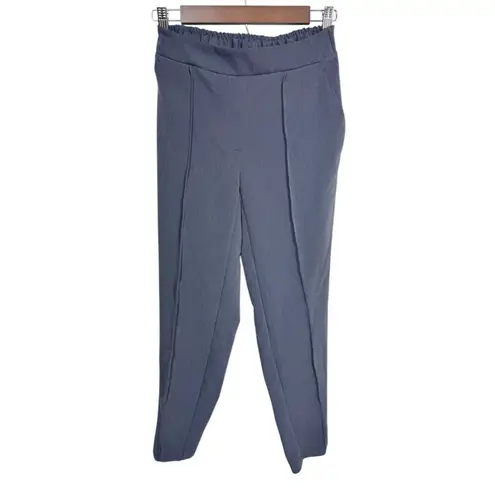 Nine West  Women's Navy Pintucked Relaxed Crop Pants XS Pull-On Trousers Work‎