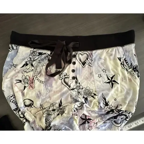 Torrid  Drawstring Heart Skull Sweatpant Sz 0 Super Soft Sleep Elastic Waist - Image 4