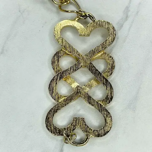 Gold Tone Abstract Heart Chain Link Belt