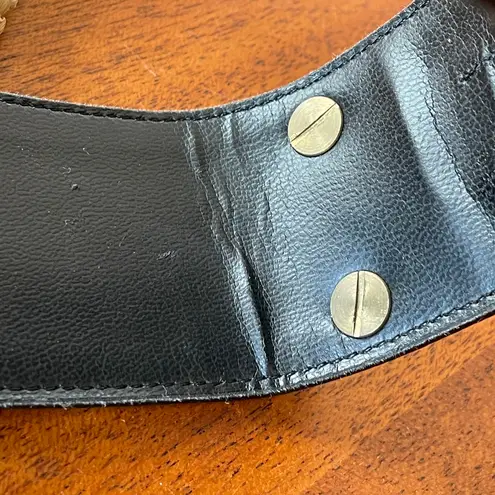 Bon Sour Bon Soir Made In France Belt Black with Large Silver and Gold Claw Buckle Large