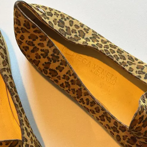 Bottega Veneta BOTTEGA VENETA Authenticate Leopard Print Women's Loafers Flats Size 8.5