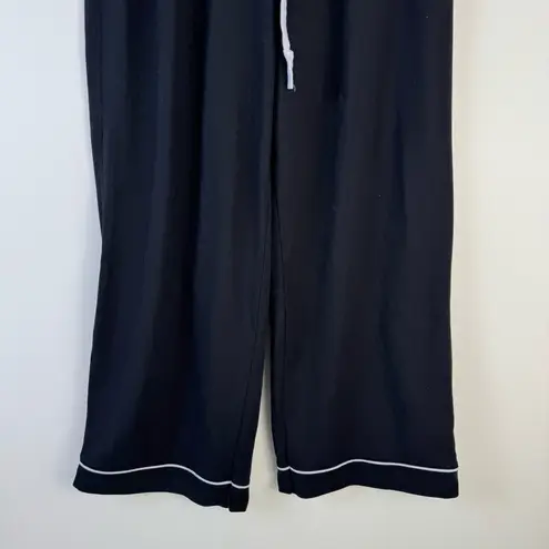 Born Black Pajama Set Medium Soft Button Top and Pants Lounge Sleepwear