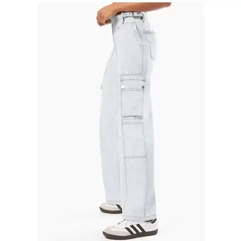 We Wore What New High-Rise Utility Jeans Indigo Straight Leg Denim Size 29 NWT