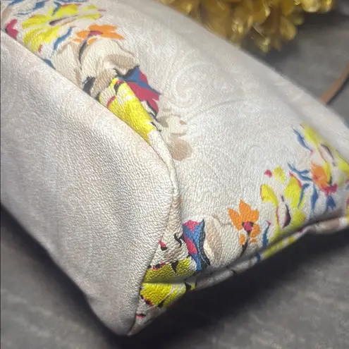 Etro Paisley Floral Zip Top Tote Bag Yellow