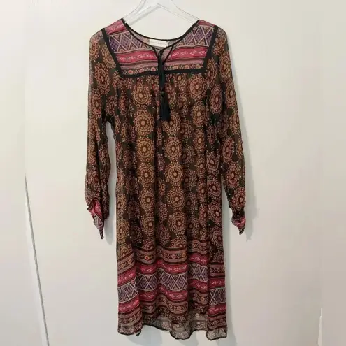 Johnny Was FOR LOVE & LIBERTY Silk Mandala Printed Boho Dress