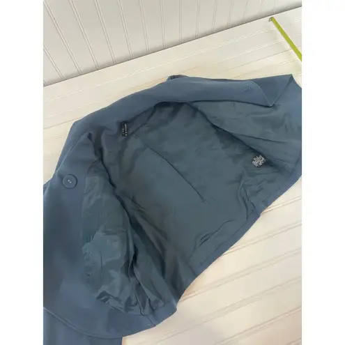 Lapis Grayish Blue Bow Collared Long Sleeve Cardigan Size XS