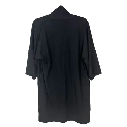 Bryn Walker Marta Coat Black Oversized Slouch Short Sleeve Cardigan Small