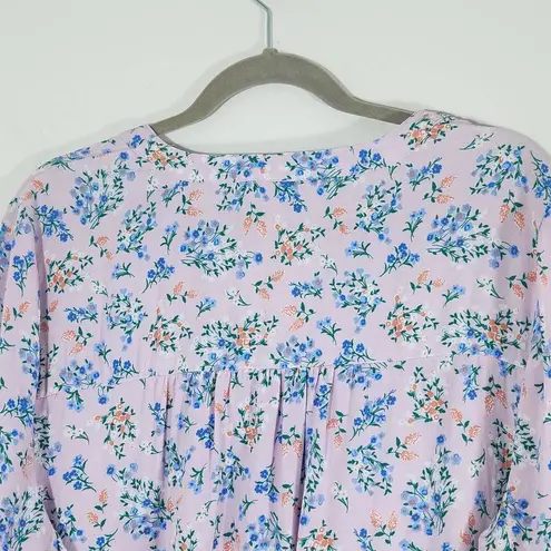 st. john's bay  Light Pink Floral Blouse Size XXL NWOT Plus Size Peasant Top