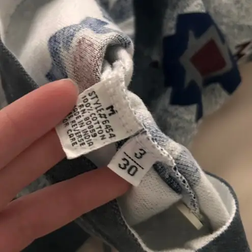 Y2K Western Alaska Geometry Cumberland Outfitters Button Down – Cowboycore (M) White Size M