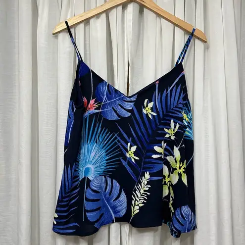 CARAMELA Camisole Tropical Print Navy MultiColored Top Size Chart s/m