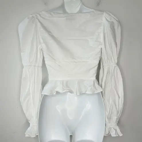 Majorelle Top Womens XS Puff Sleeve Milkmaid Regency Cottage Coquette Angelcore