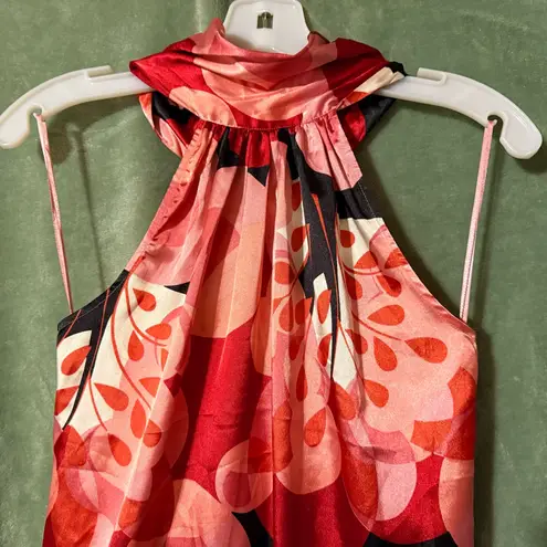 Johnny Martin Pink Red Halter Sleeveless Top M Size M