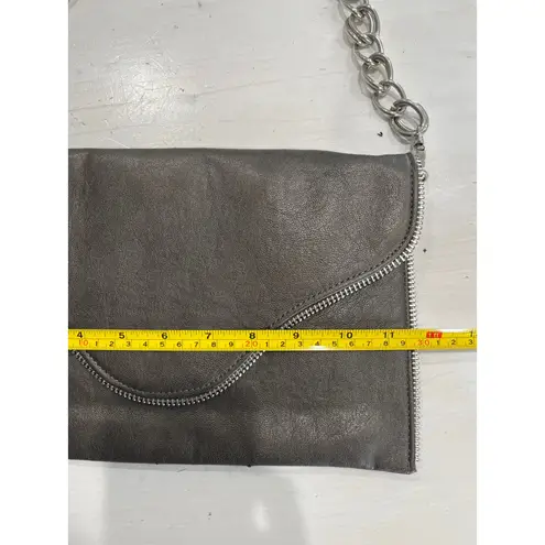 Sondra Roberts Zipper Trim Chain Strap Clutch Bag Evening Party Purse - Image 8