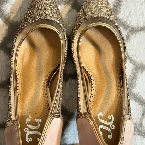 Gold and Silver Heels with Glittery Sparkle Size 8