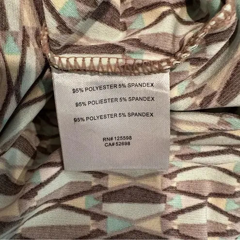 Ellen Tracy Soft Focus Shirt Dress Women's Small Aloe Multi Career Geometric NWT