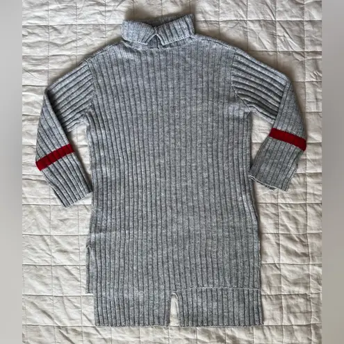 NWT Avantlook Artsy Grey Chunky Rib Knit Asymmetrical Cut Mini Dress / Tunic