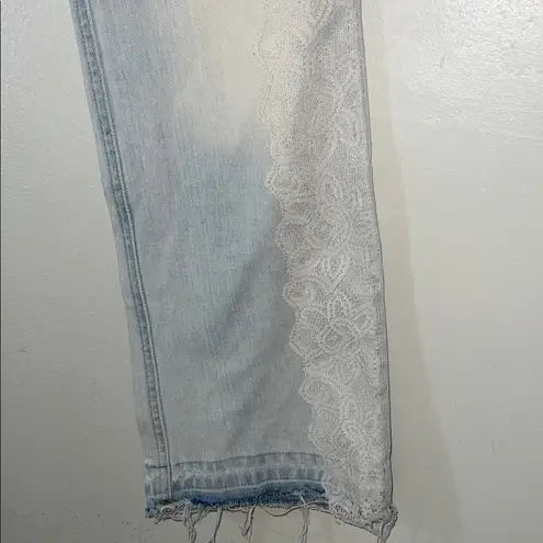 Dollhouse flare Light Blue Jeans with Lace Detail Sz 9/10