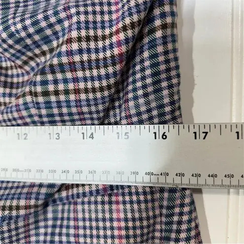 Parker NWT  NYC One Shoulder Plaid Mini Dress Peggy Plaid Puff Sleeve XL Cocktail