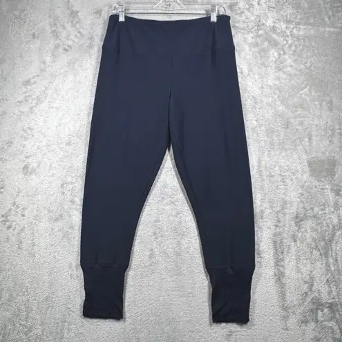 Sympli Crop Pant Minimalist Lagenlook Slinky Stretch Travel Quiet Luxury Comfort Blue Size 14