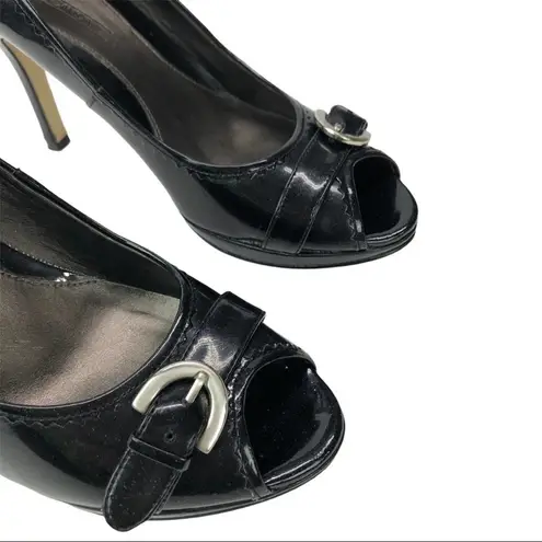 Joan & David Circa Black Patent Leather Pump 8.5