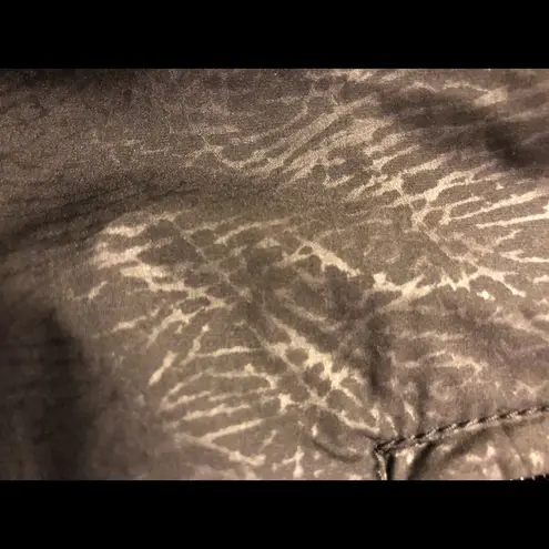 VTG 80’s Emmegi Black Printed Ski Snow Pant Sz. XS Zip Pockets Cozy Warm