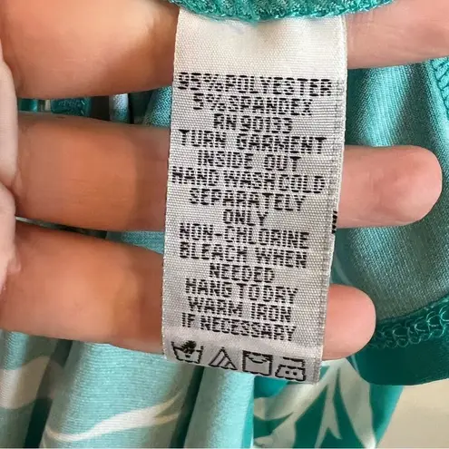 Bob Mackie Wearable Art Midi Dress Women L Liquid Knit Green Leaf Spring Relaxed