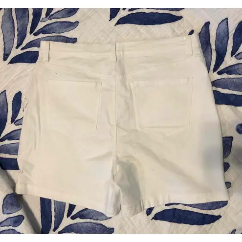 Gloria Vanderbilt White Amanda All Around Slimming Effect Shorts Womens Size 14