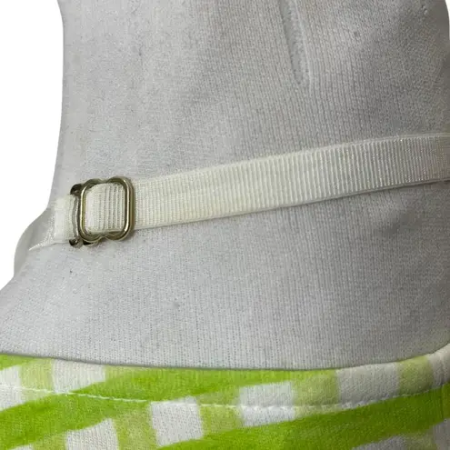 Jacquemus Nodi Gingham Cutout Midi Dress Size 2 Light Green Stretch