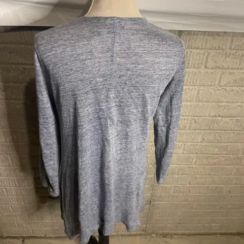 Tahari Linen Blend Open Front Cardigan Sweater Lightweight Women's M