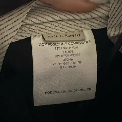 Stella McCartney Black Linen Straight Leg Trousers Size 36