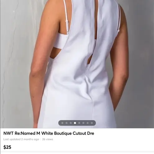 re:named  White Boutique Cutout Dress M Runs Small