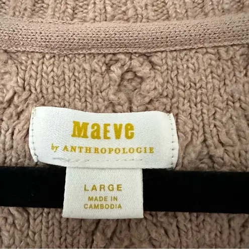 Anthropologie  Maeve Mixed Knit V Neck Sweater