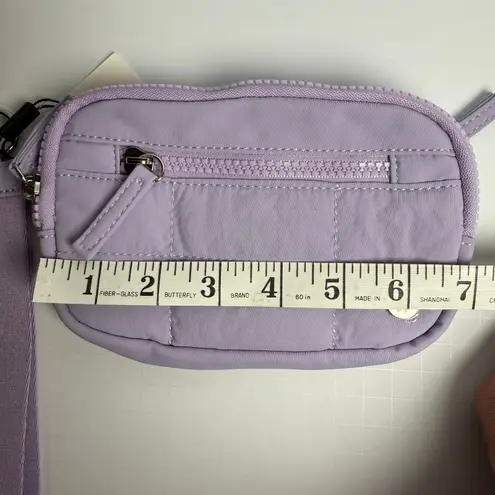 Blush Quilted Wristlet Wallet Compact Organizer Bag Purple