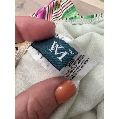 VM Striped Colorful Swimsuit Bikini Bottom Swim Bathing Suit Size Medium