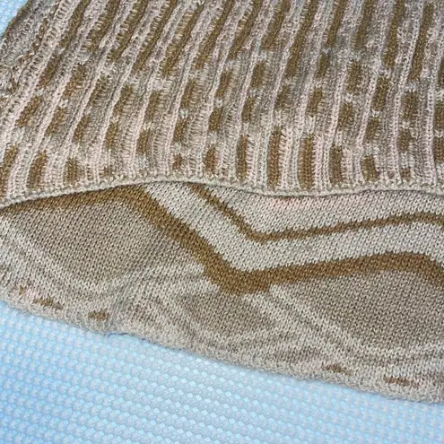 Free People Beach Oversized Grandpa Sweater XL Womens Tan Blush Pullover Crew