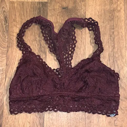 Aerie Women’s Maroon Racerback Bralette Size XS