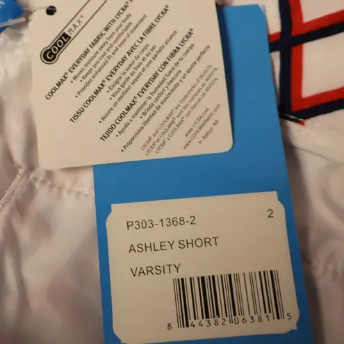 NWT Ashley Golf Shorts Womens Preppy Varsity Coolmax Resort Vacatioln Size 2 Red