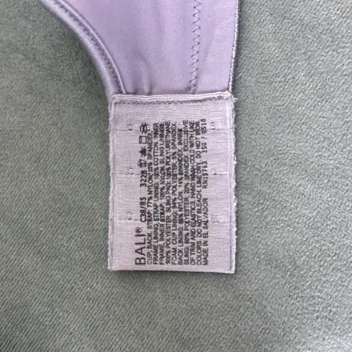 Bali Passion for Comfort Natural Uplift Wire Free Bra Size 38C 3228 Dusty Purple