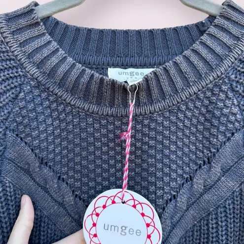 Umgee Cold-shoulder Knit Sweater