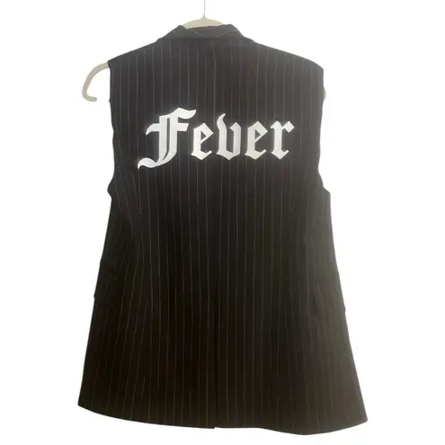 Zadig & Voltaire VEX Striped 'Fever' Waistcoat Black Pinstripe Size S