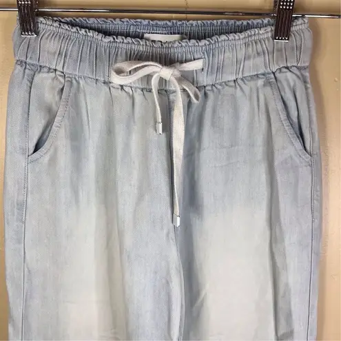 frame denim FRAME Super Drape Wide Leg Denim Drawstring Women's Chambray Pants Size Small‎ - Image 3