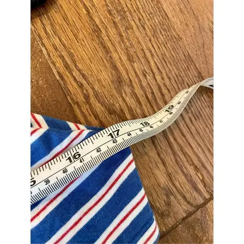 J. McLaughlin red striped ruffle asymmetrical dress small