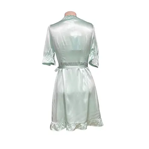 Hill House The Nima Silk Wrap Dress in Mint Size Small Green