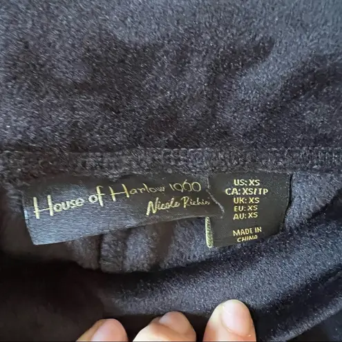 house of harlow nicole richie velvet velour black pants joggers size XS DR - Image 4