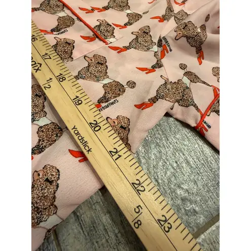 Bouffants and Broken Hearts Poodle Dog Heels Shorts Pajama Set Medium PJs Pink