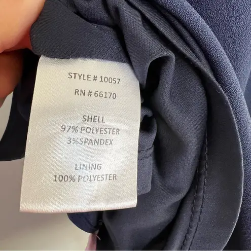 Hutch Pastel Colorblock Faux Wrap Midi Dress Blue Size Large