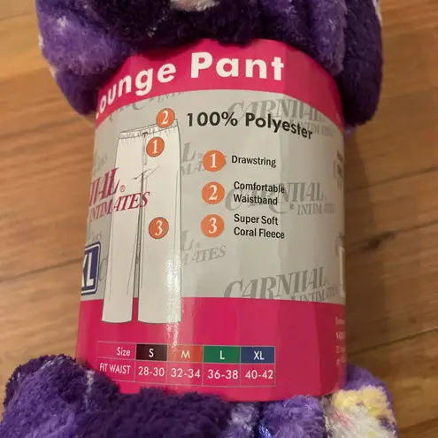Carnival Purple Pegasus Lounge Pants Pajama Bottoms Womens Size Extra Large NEW