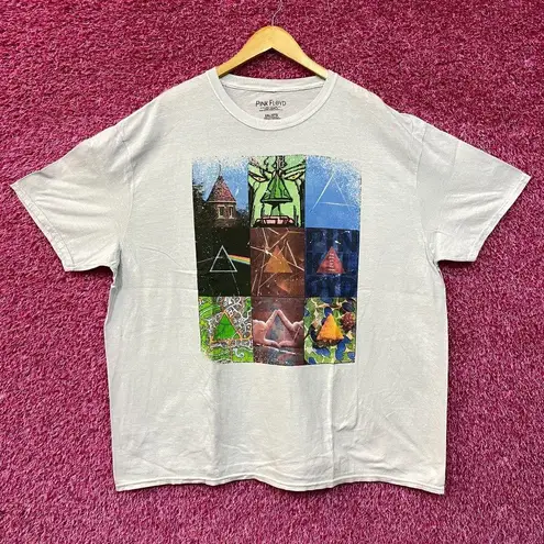 Pink Floyd Philcos  Prisms Cotton Graphic T-Shirt in Off White Pigment XXL thumbnail 1