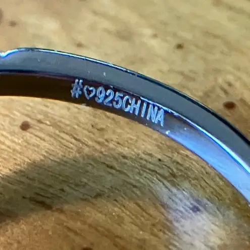 Natural Tanzanite Sterling Silver Ring Set Size 9