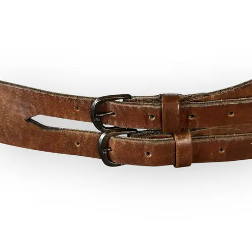 Vintage Brown Wide Leather Belt